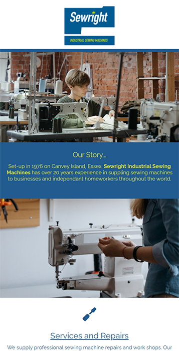 Mobile view of Sewright Industrial Sewing Machines